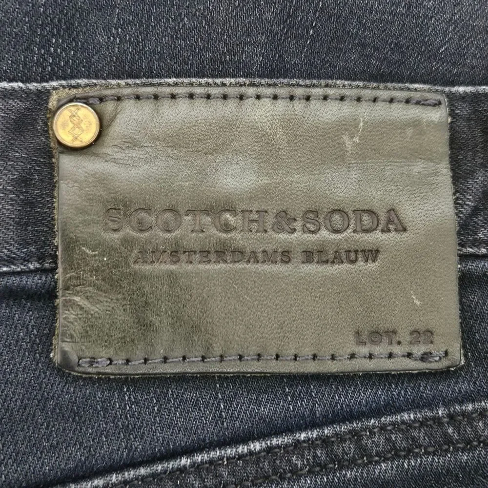 Scotch & Soda Black Denim Skinny Jean W30 L32 Skim Lot 22